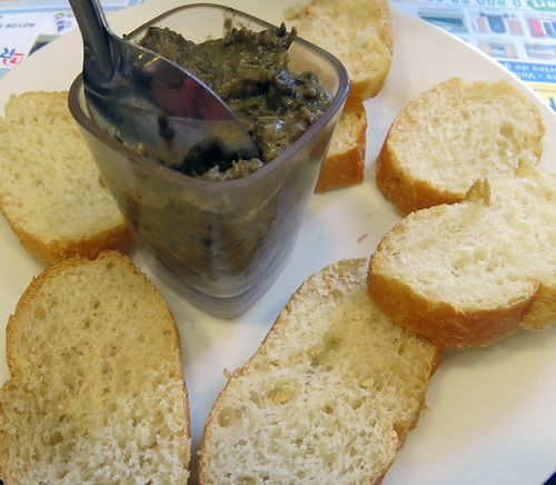 Tapenade & Bread to start lunch in a French village near Lens