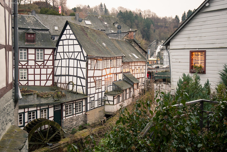 timbered house