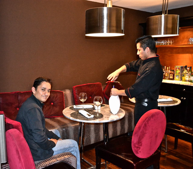 wine and dinner at La Inmaculada Hotel in Guatemala City