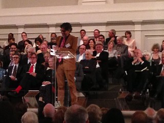 Michael Chabon, delivering the Blasford Lecture, American Academy of Arts & Letters | by jstheater