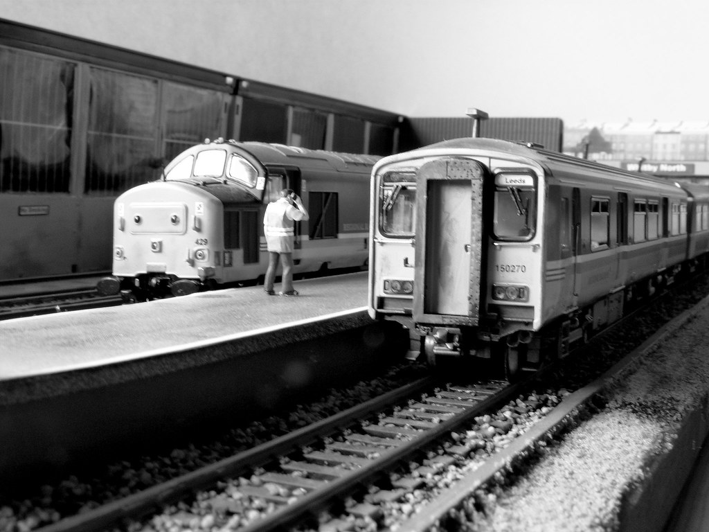 Regional Railways Trains at Whitby North Station. The 