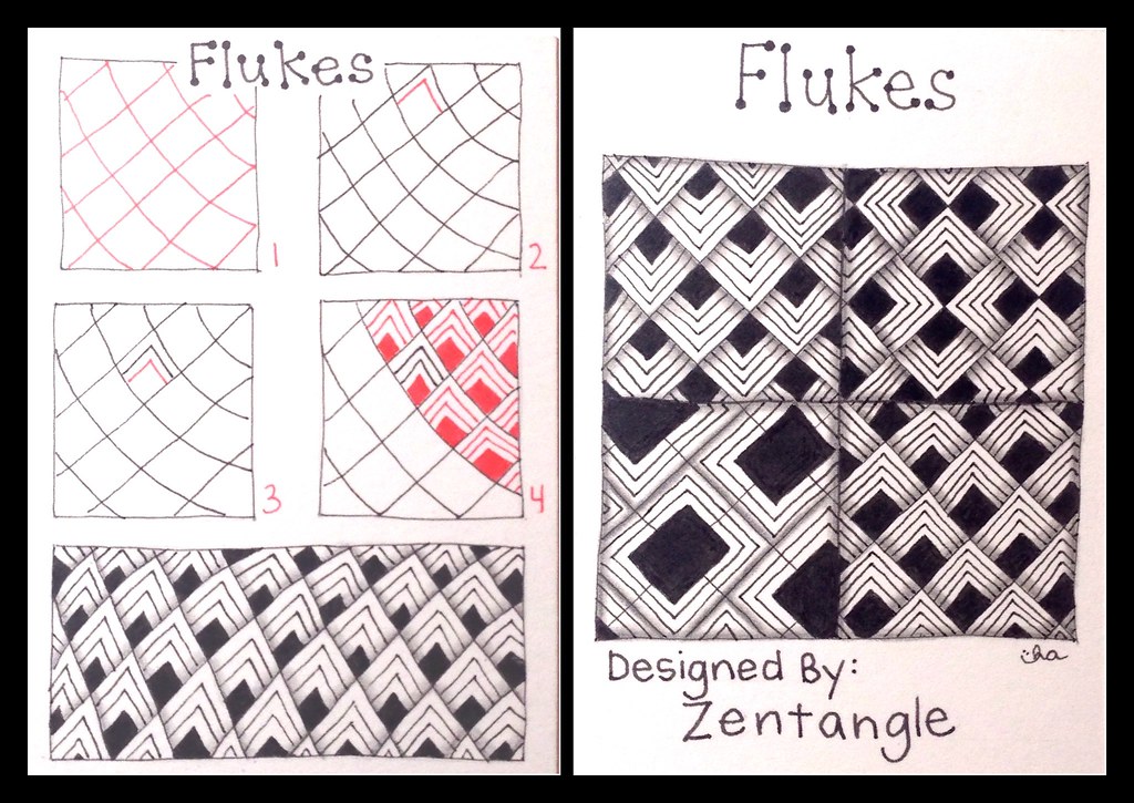 Zentangle : Tangle Pattern : Flukes | This is the 3rd (and l… | Flickr