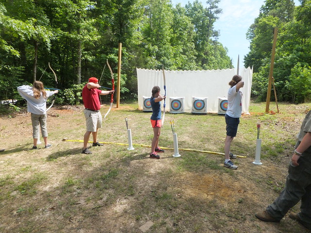 Family archery at Twin Lakes State Park, Virginia