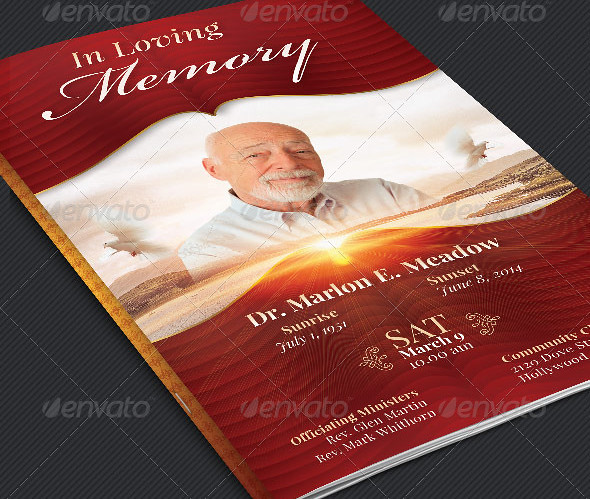 Loving Memory Funeral Program Template  The Loving Memory 