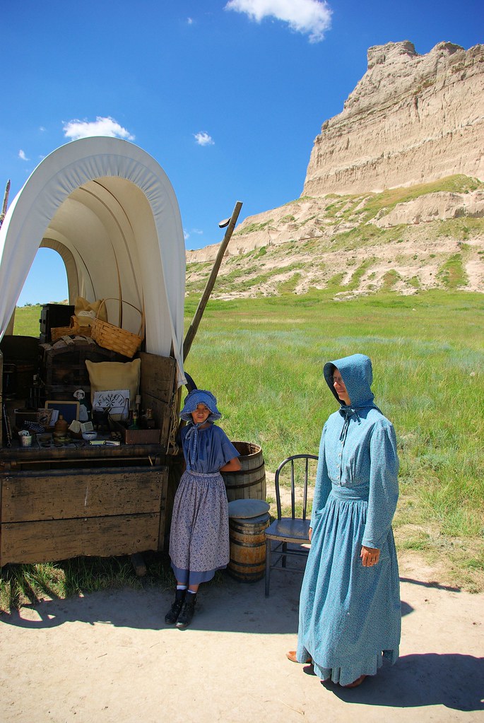 Historical Interpreters in Period Dress, Scotts Bluff National Monument, Nebraska, July 9, 2010.