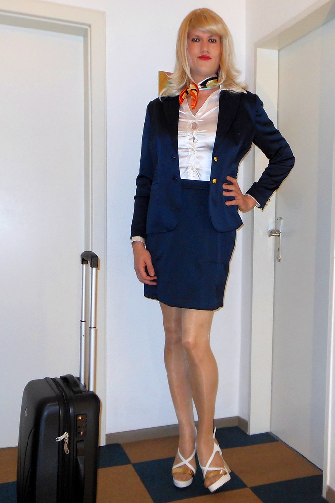 TGirl Stewardess Getting Ready For My First Day As A Fligh Flickr