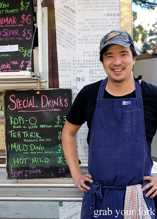 Owner and head chef Alex Wong of Yang's Malaysian Food Truck in Sydney