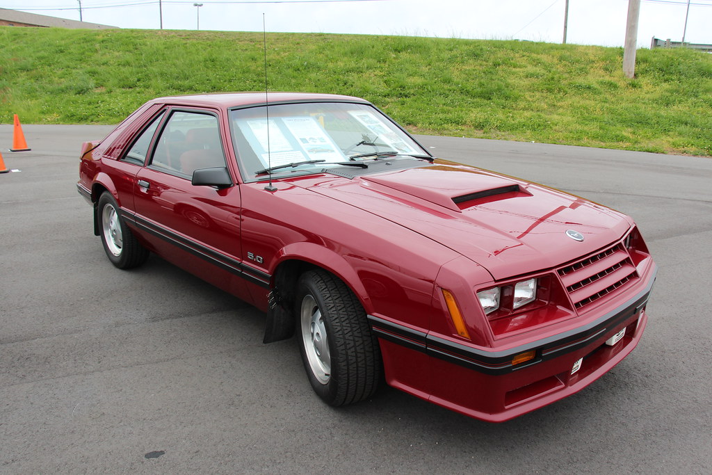 fox body mustang 5.0 ford Dark Hatchback Pony 1982 Fords Ford   Mustang car GT Red.