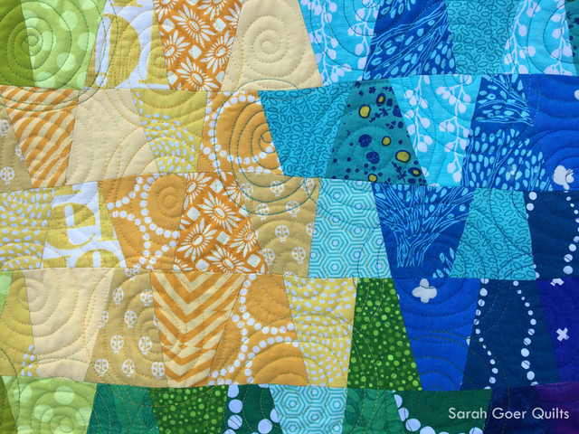 Improv Tumbler Mini Quilt - Sarah Goer Quilts