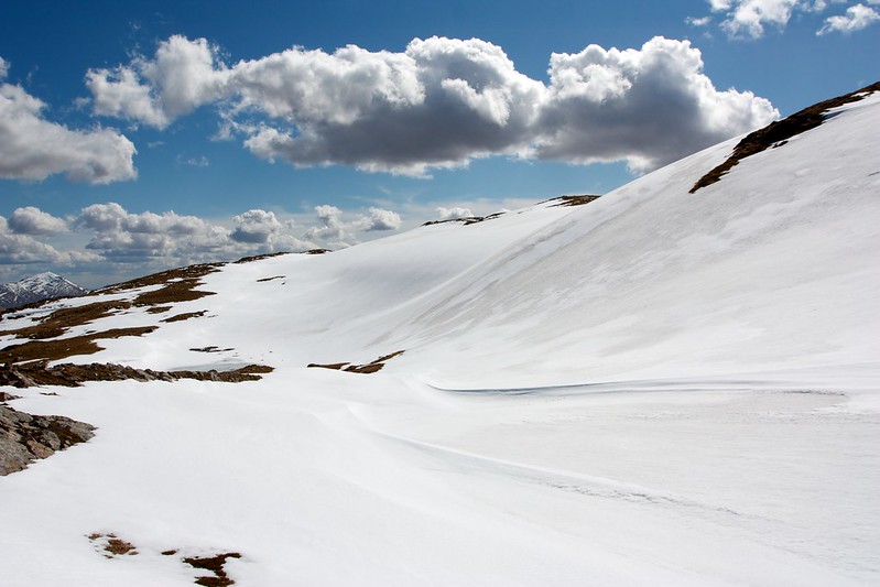 Snowy eastern slopes of Beinn Heasgarnich