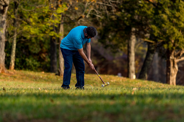Bring your own gear and pick a place to play a favorite fall game like Croquet at Smith Mountain Lake State Park, Va