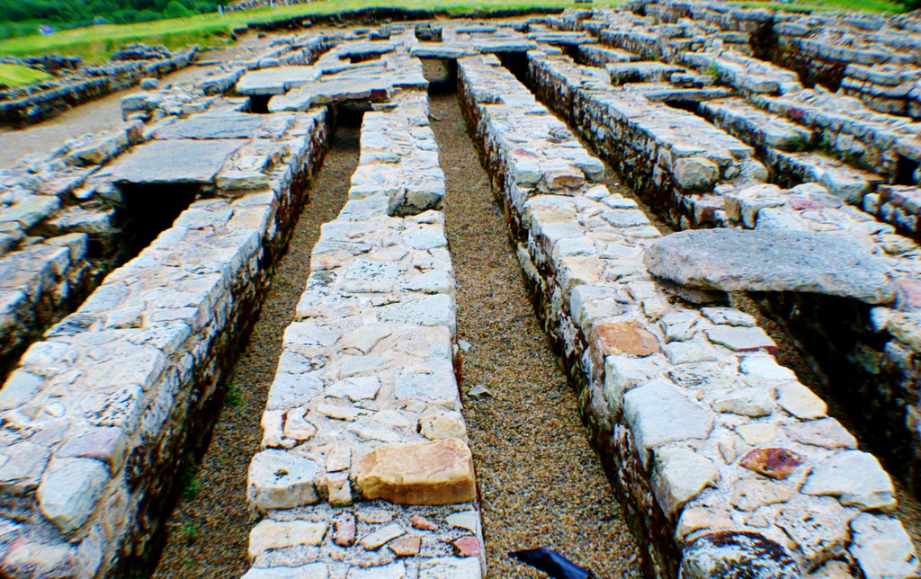 Foundations at Vindolanda Roman Site