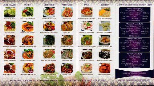 Brochure Siam Garden Cooking School Chiang Mai Thailand 2