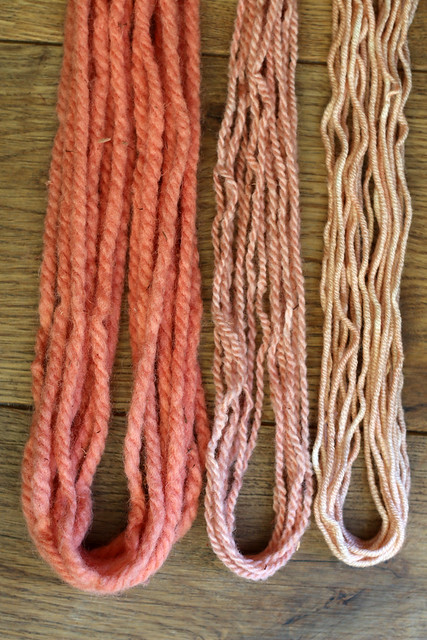 Yarn Naturally Dyed with Brazilwood