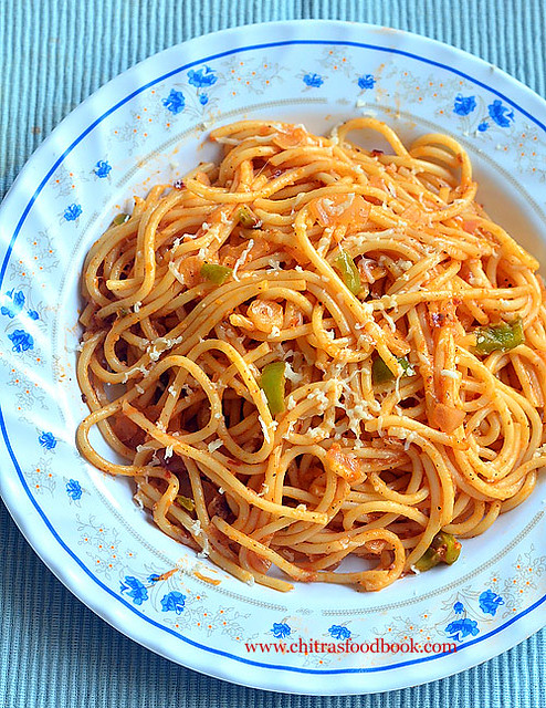 Indian spaghetti recipe