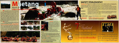 Brochure The Peak Adventure White Water Rafting Chiang Mai Thailand 2