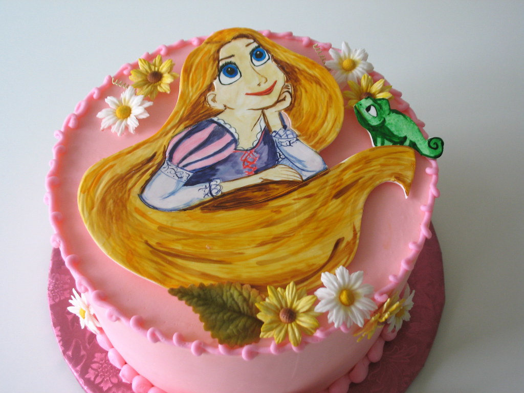 tangled coloring pages rapunzel cake - photo #4