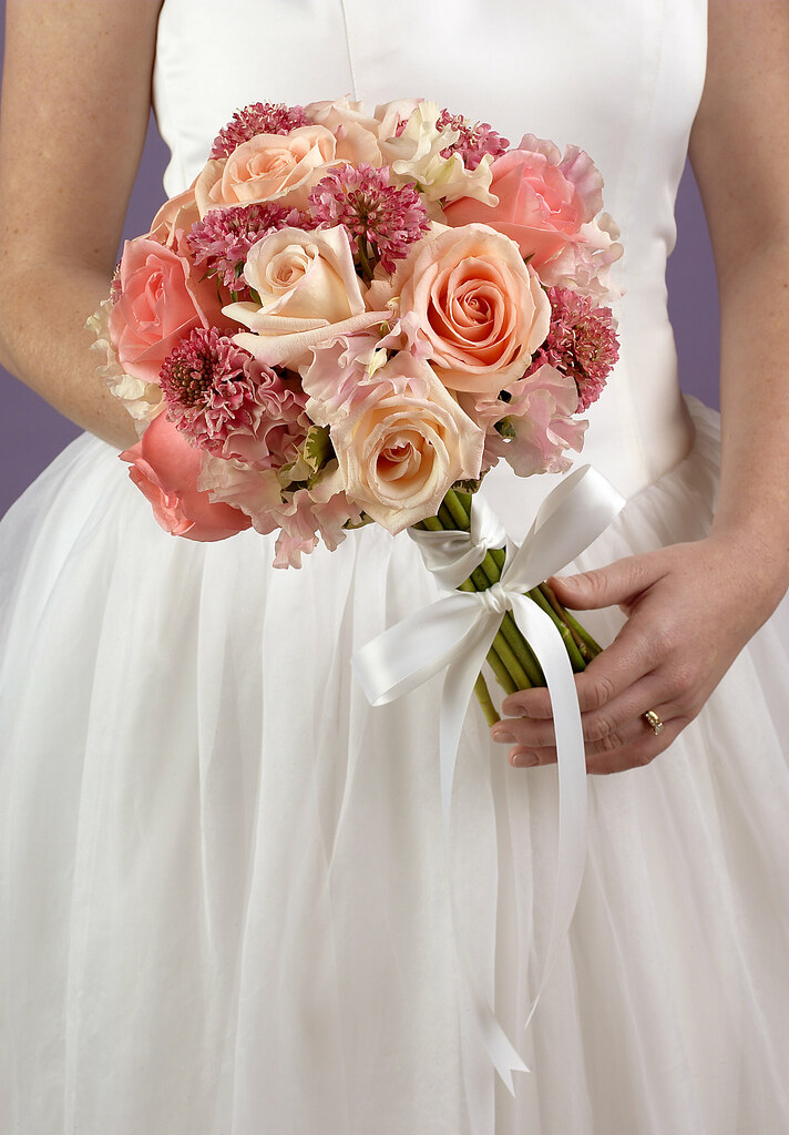 Hand tied Bridal Bouquet Florists create hand tied 