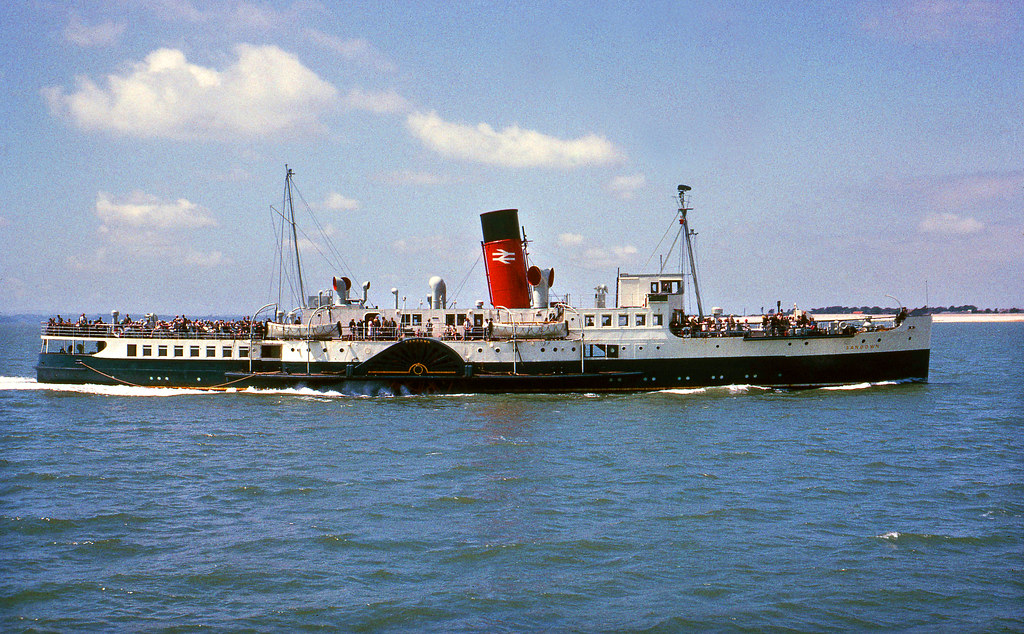 PS Sandown off Portsmouth 1965 | BR Paddle Steamer 