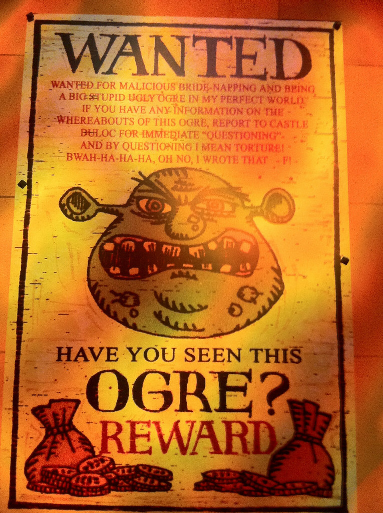 Shrek Wanted Ogre Poster
