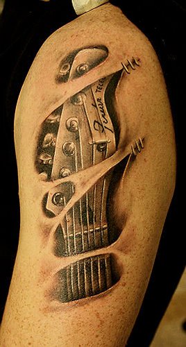 guitar tattoo | Flickr - Photo Sharing!