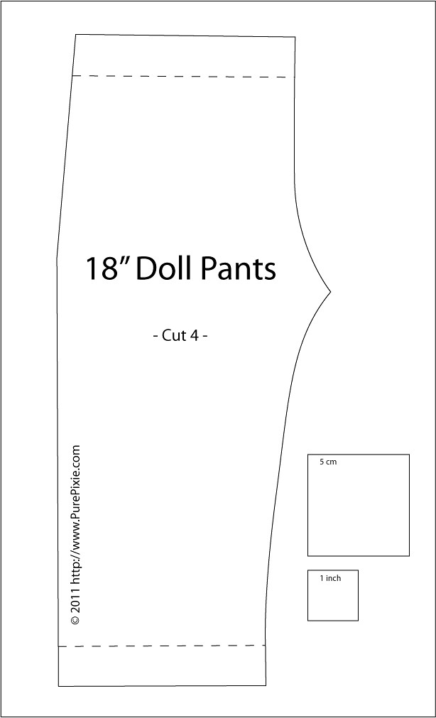 18" doll pants pattern (US legal paper size) For howto, p… Flickr