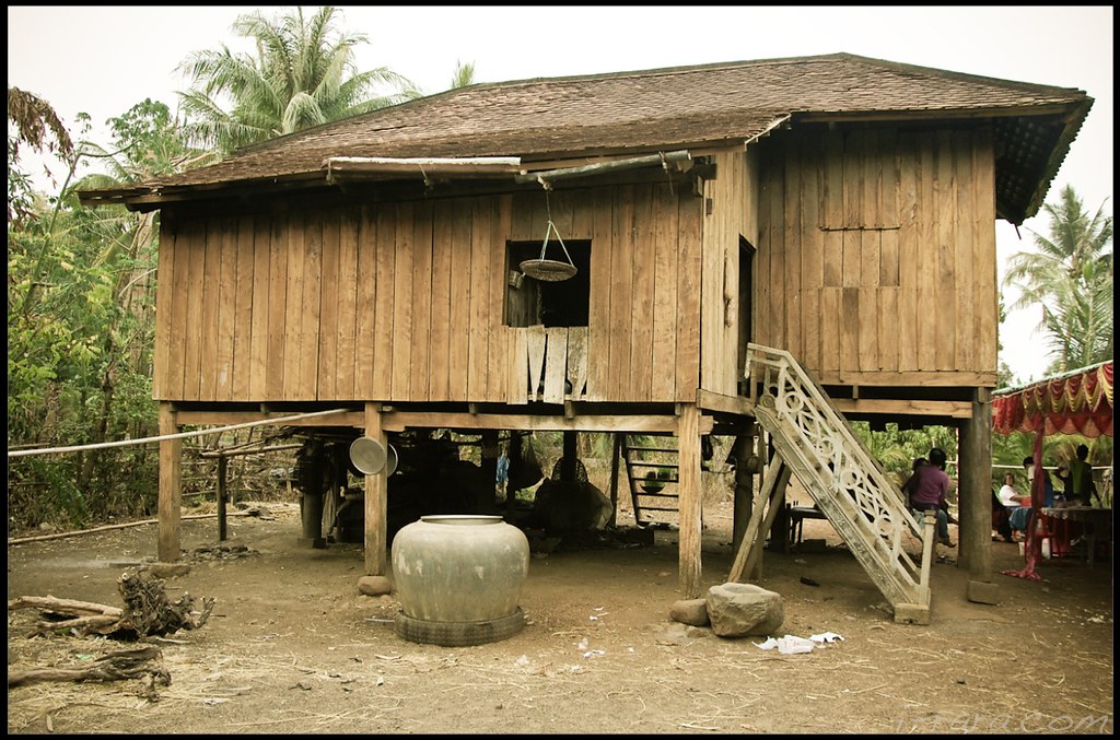 Traditional house  of rural  areas  in Cambodia 