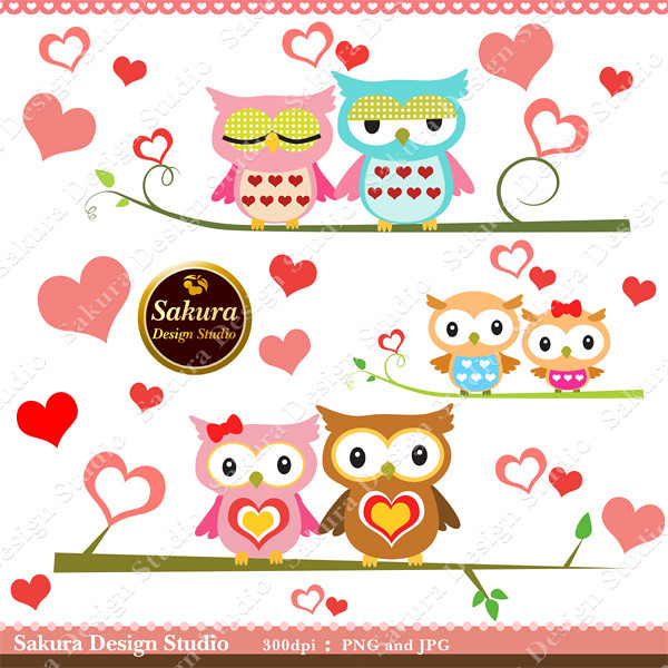 valentine owl clip art free - photo #41