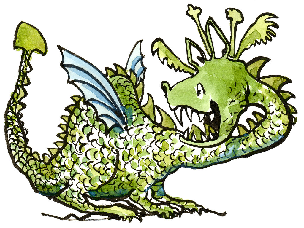 Dragon-playful illustration
