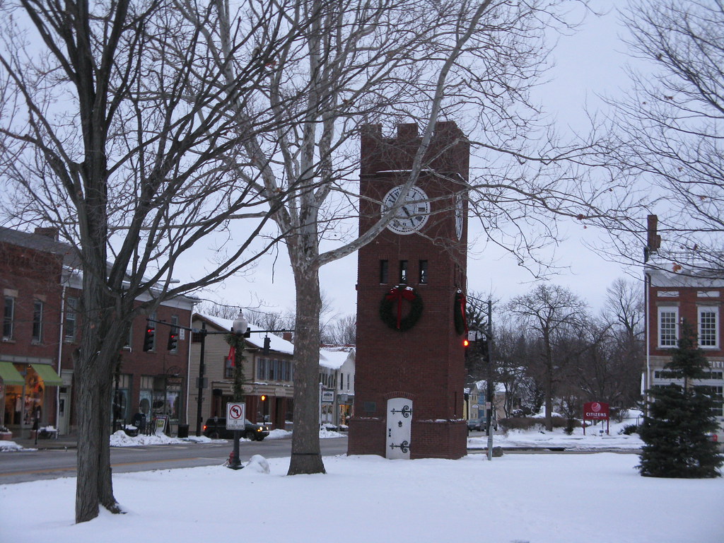 Downtown in Hudson, Ohio White Christmas in Hudson, Ohio Flickr