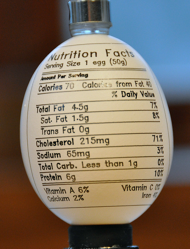 Nutrition Facts for 1 large Egg (50g) | and also "Not a ...