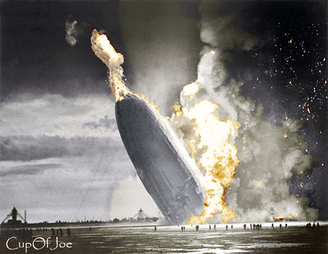 HINDENBURG EXPLOSION | Colorized by CupOfJoe. The German dir… | Flickr