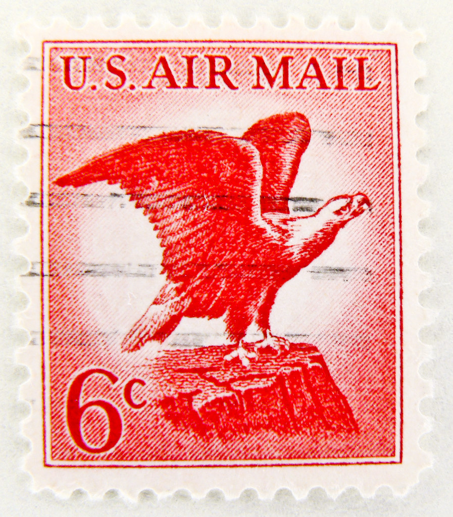 airmail 5 cent airplane stamp value