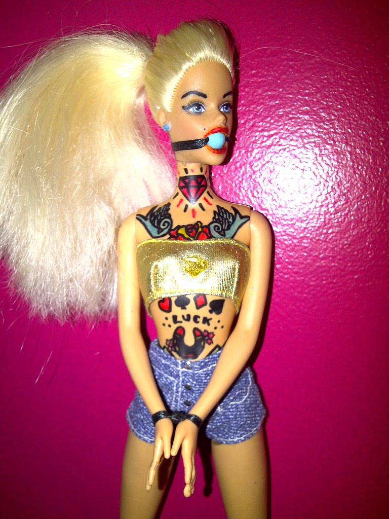 doll gag ball gag barbie shes been a bad bad girl.