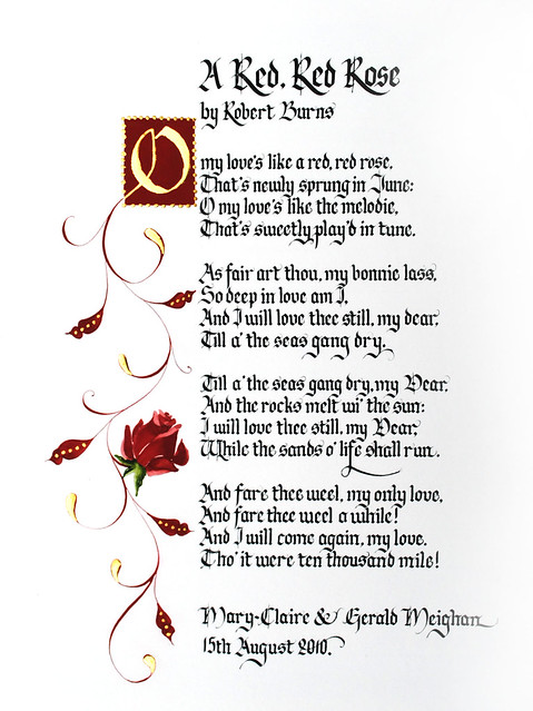 red red rose robbie burns poem