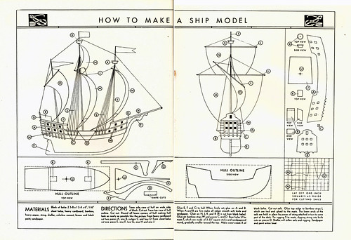 Spread scanned and put together of how to make your own ship model ...