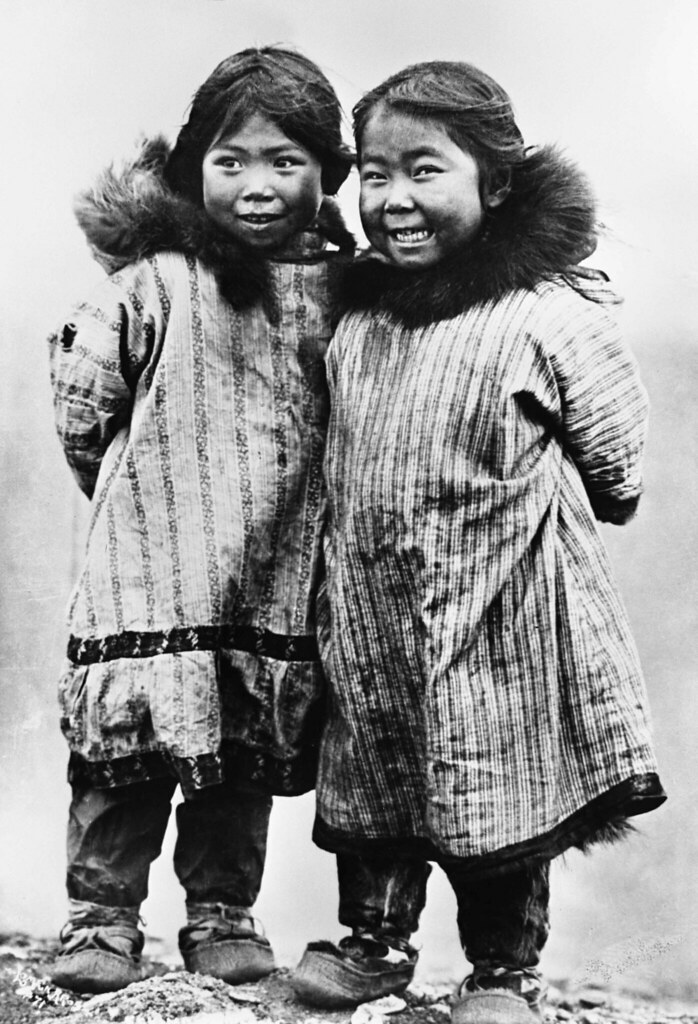 Two Laughing Inuit Children | Image No: ND-1-71 Title: Two ...