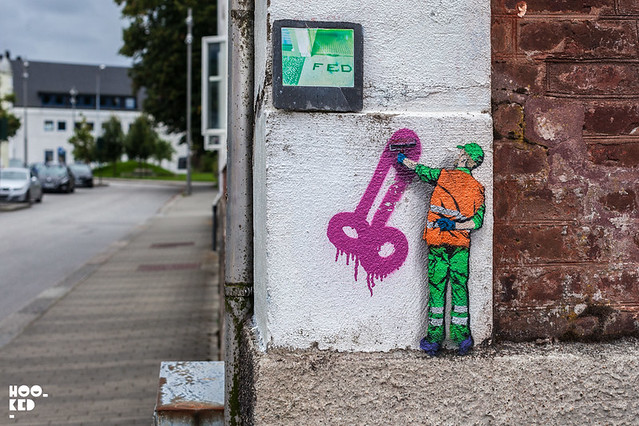 Hanging out on the Stavanger streets with stencil artist Jaune