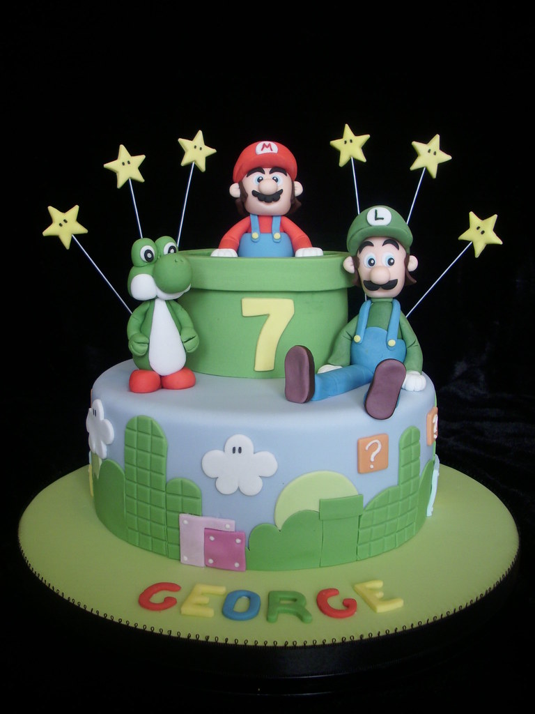 Super Mario Cake with Luigi & Yoshi Like me on facebook