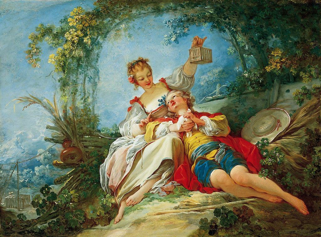 'The Happy Lovers' by Jean-Honoré Fragonard, c.1760-65 