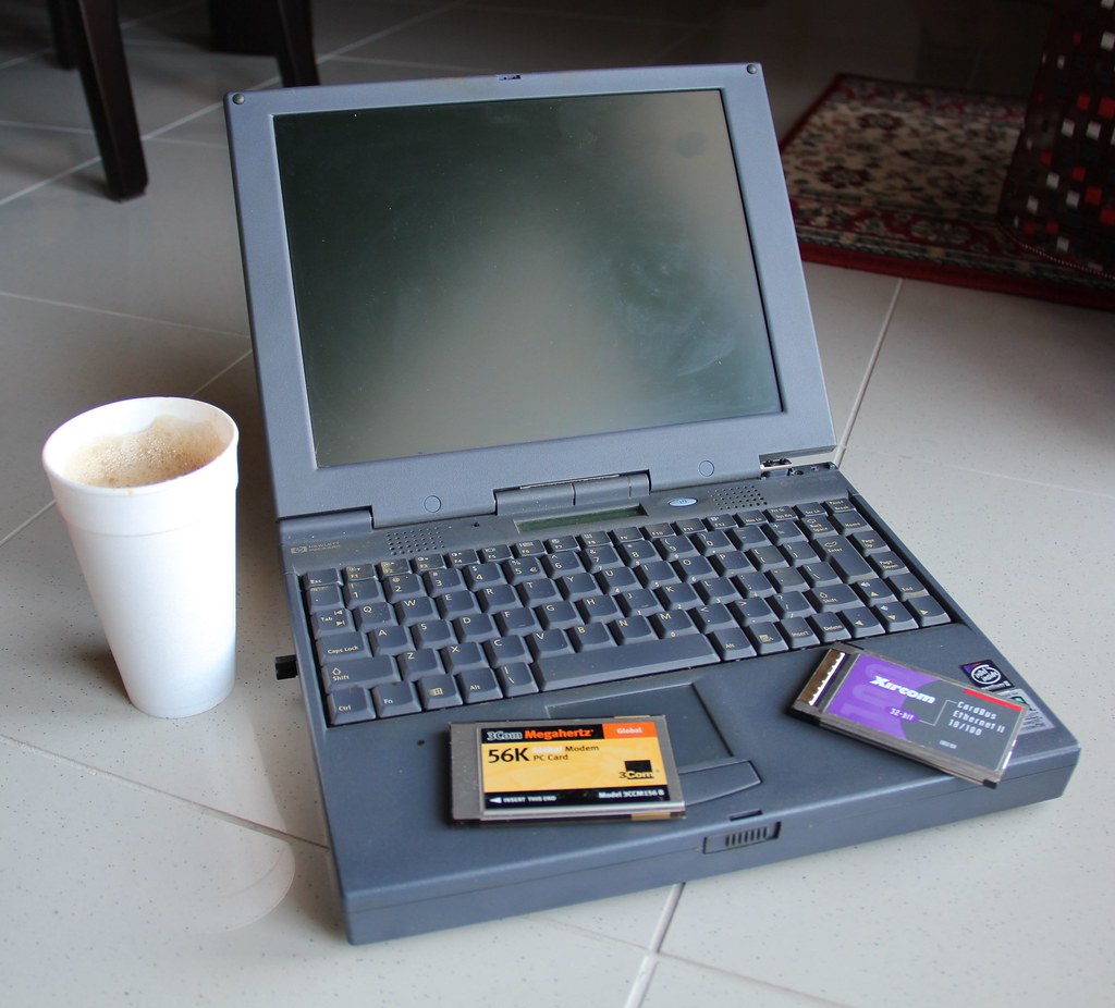 My first laptop - HP Omnibook 2100 | I bought it second hand… | Flickr