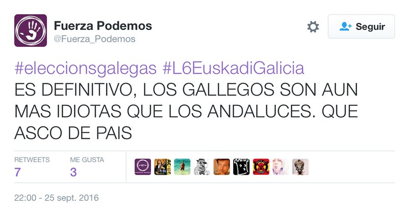 Avalancha de insultos a los gallegos desde la izquierda por la victoria del PP en Galicia 29634354460_92a6ec2203_c