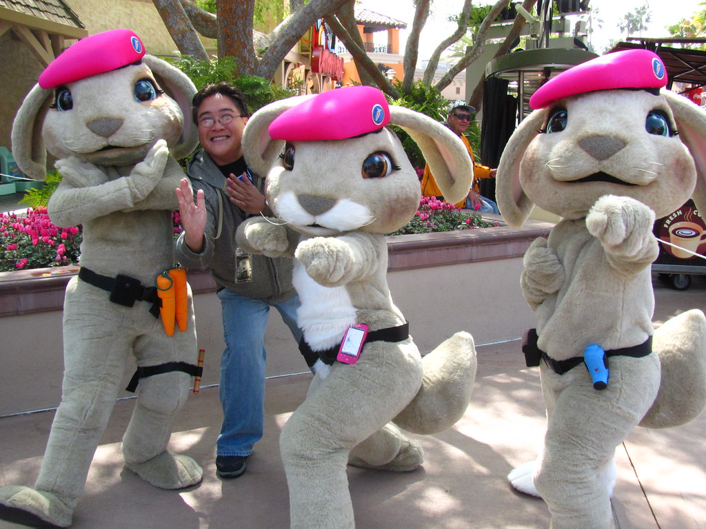 Meeting The Pink Beret Bunnies At Universal Studios | Flickr