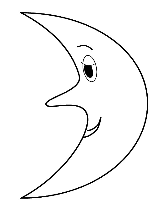 B&W Moon face sketch clipart to color, 9cm | This clipart dr… | Flickr