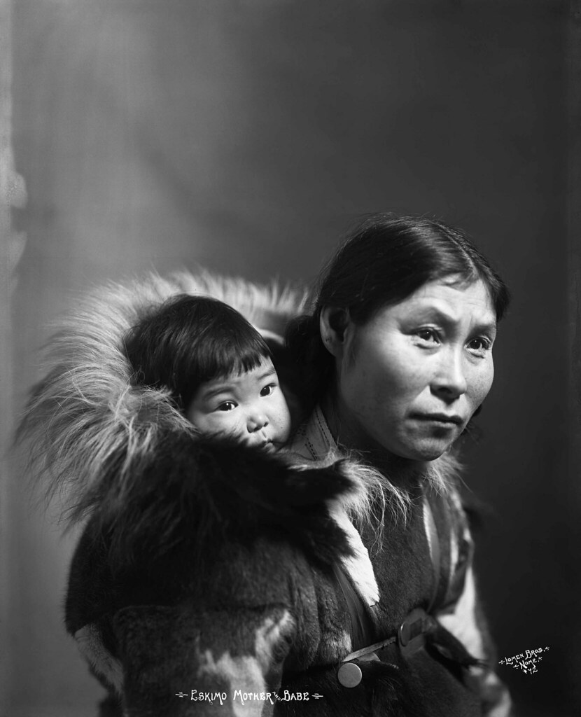 Inuit mother and baby in fur parka | Image No: ND-1-72 Title… | Flickr