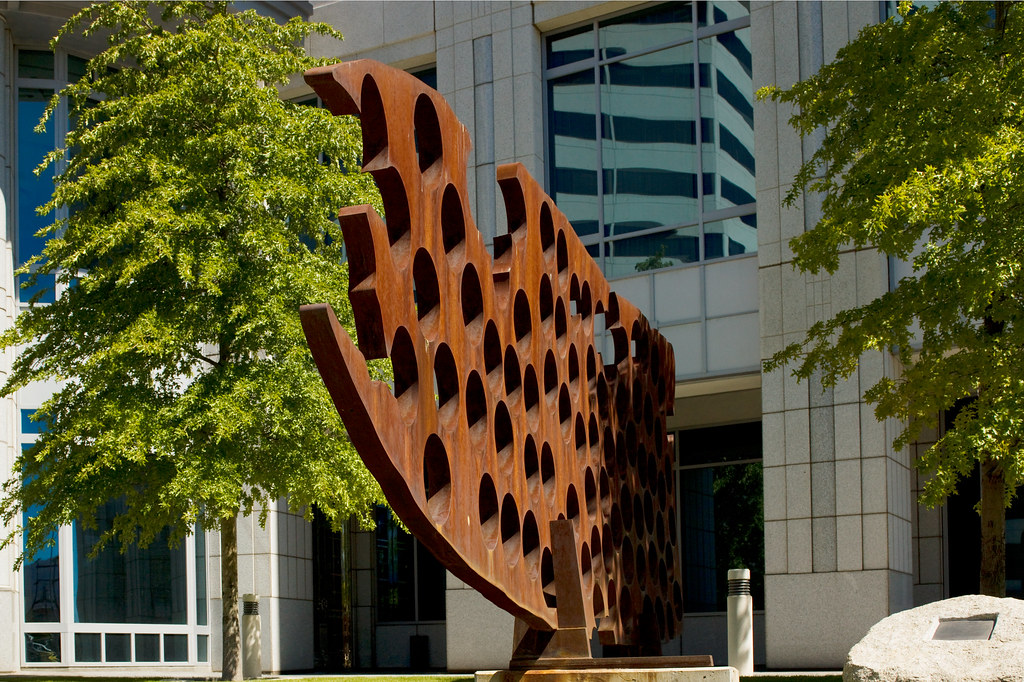 Highsmith, Carol M, photographer. Sculpture "Perforated Object" at Virginia Street entrance of Bruce R. Thompson U.S. Courthouse, Reno, Nevada. 2007