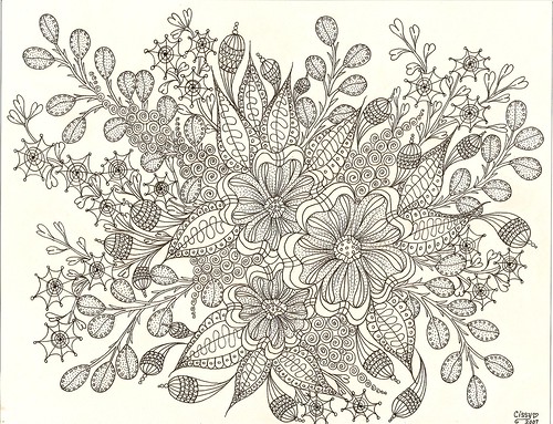 garden zentangle coloring pages - photo #22
