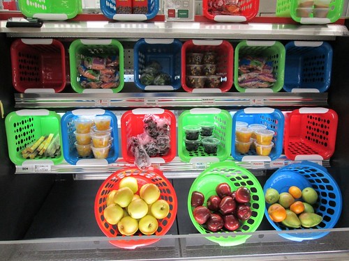Fruits and vegetables in boxes