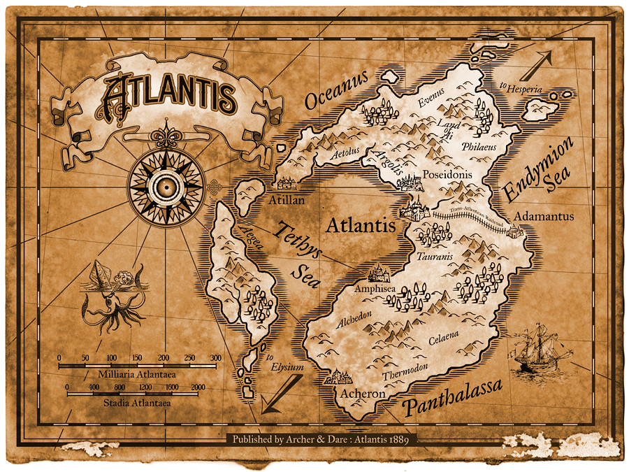 Map of Atlantis Print | Ask about prints! The almost-final v… | Flickr