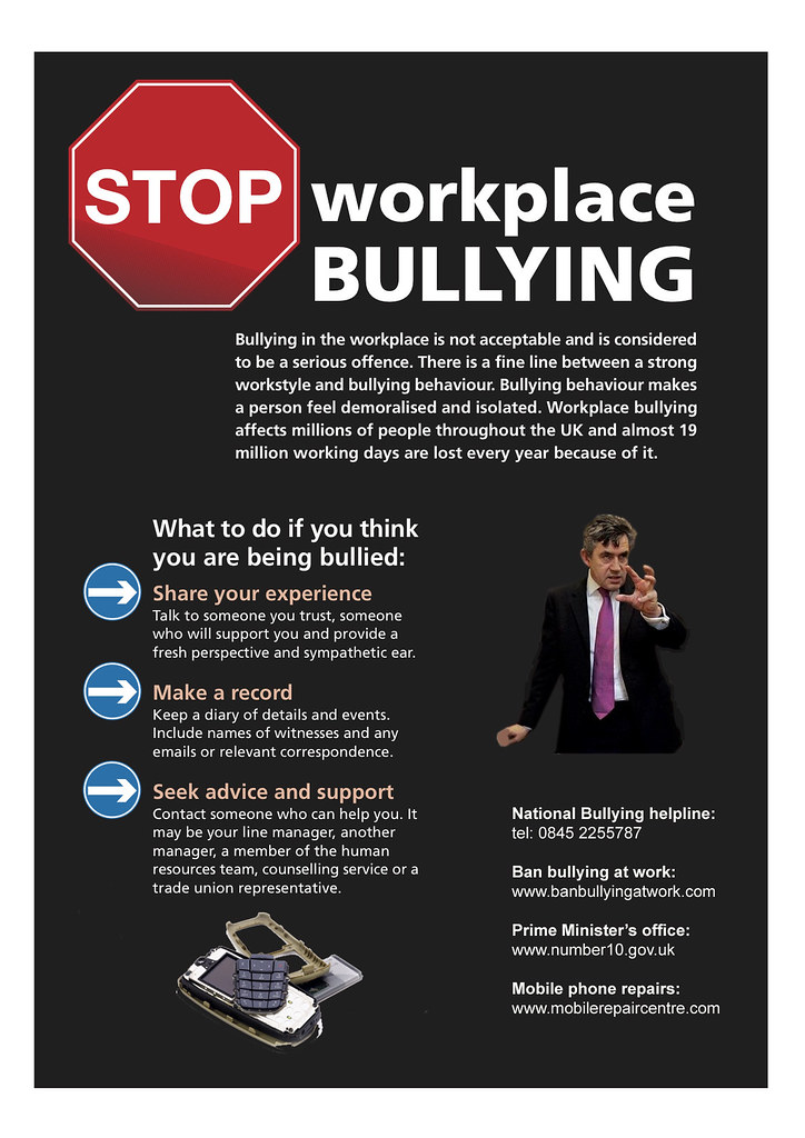 Stop Workplace Bullying Poster For Those Who Work At Numbe Flickr 